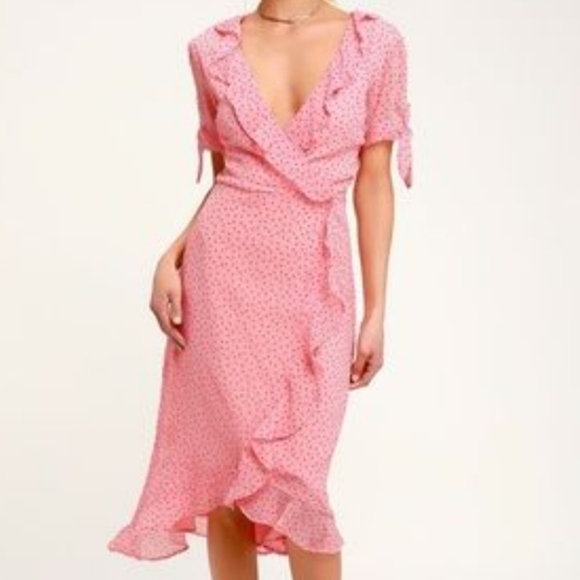Lulus Dresses & Skirts - Lulu's Keli Polka Dot Midi Dress